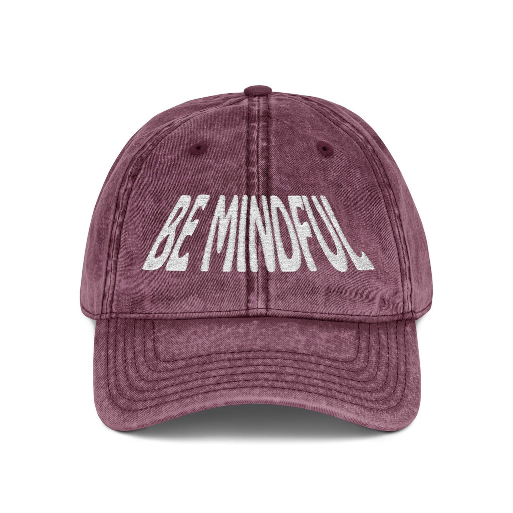 Root Chakra Be Mindful Hat Vintage Embroidered Cap