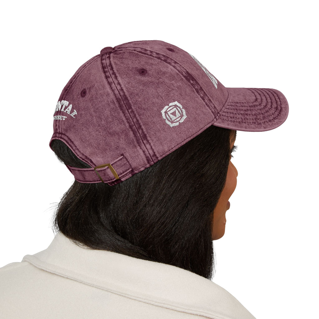 Root Chakra Be Mindful Hat Vintage Embroidered Cap