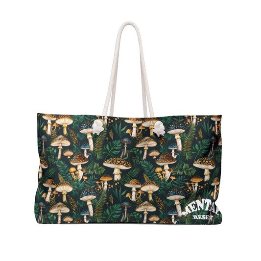 Mushroom Print Weekender Bag