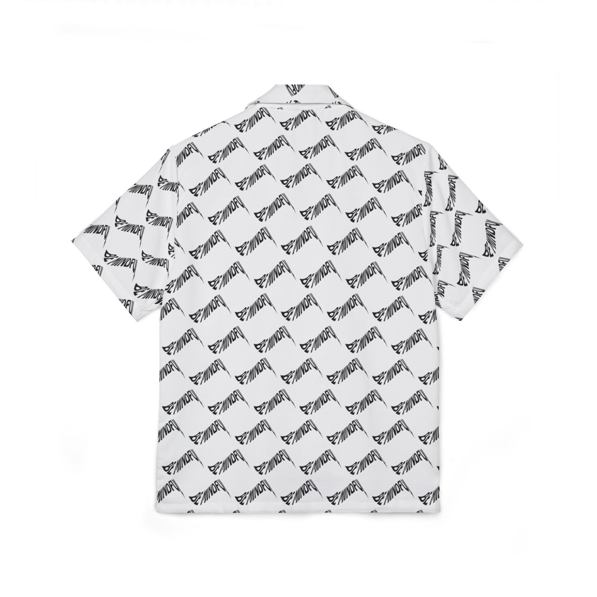 Be Mindful Wave Men's Hawaiian Camp Shirt