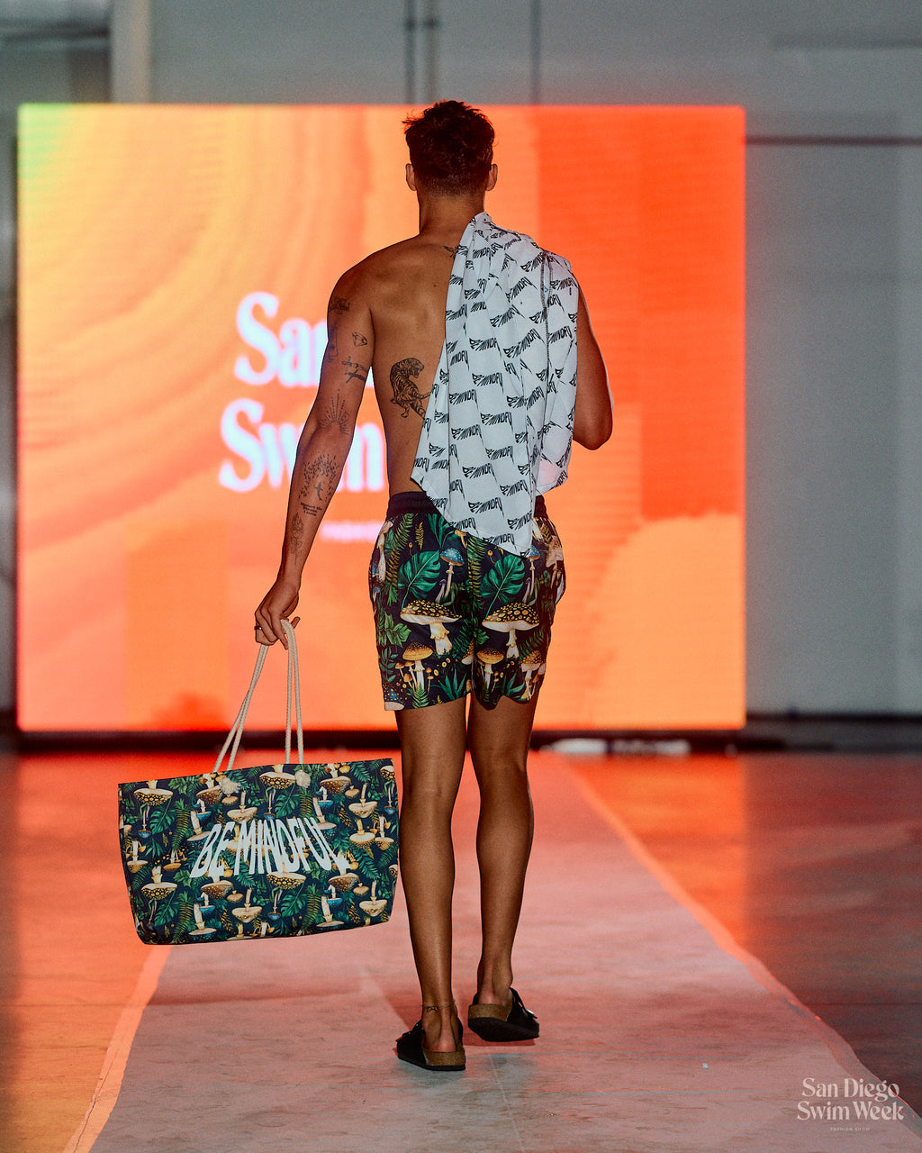 Mushroom Print Weekender Bag