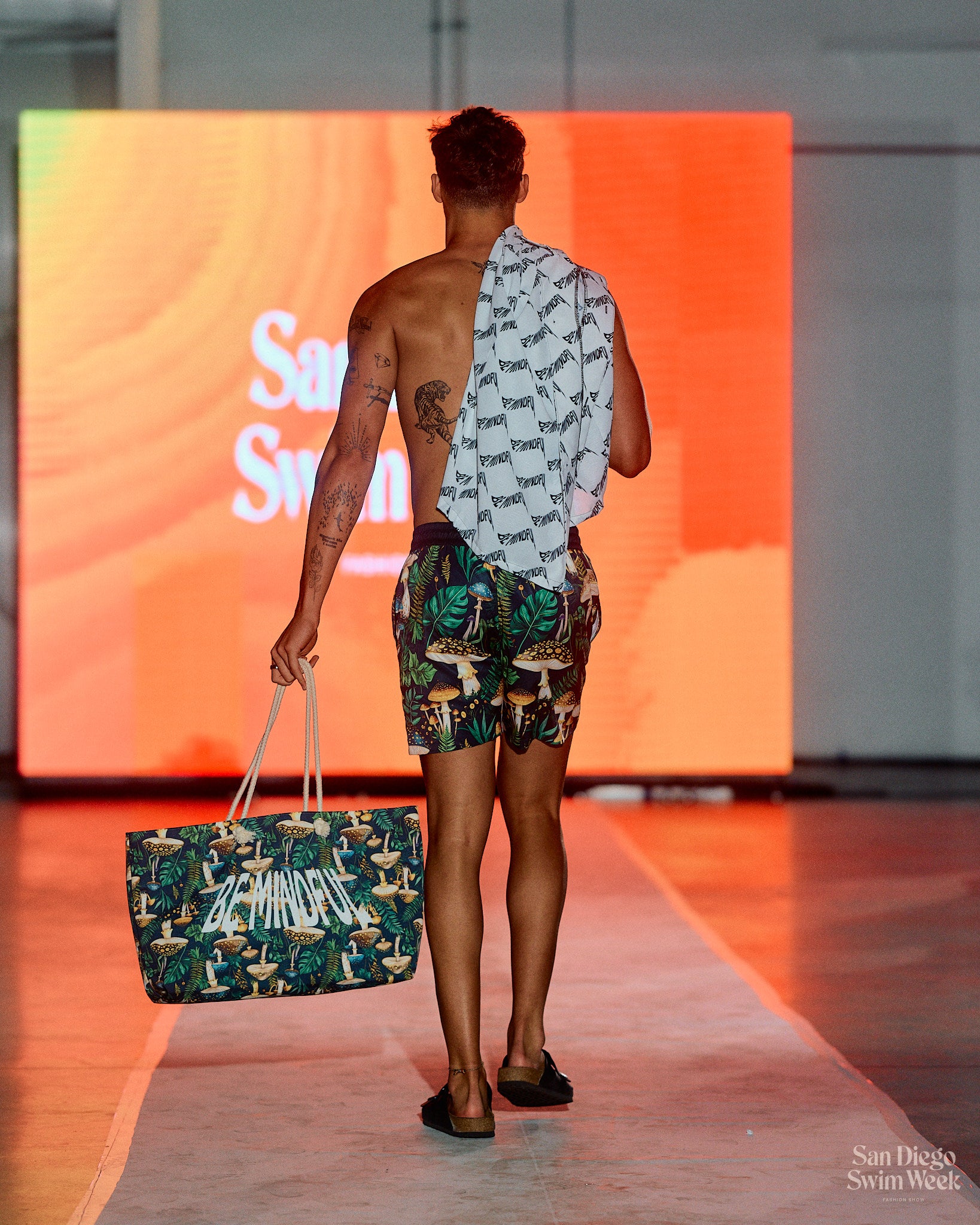 Mushroom Print Weekender Bag