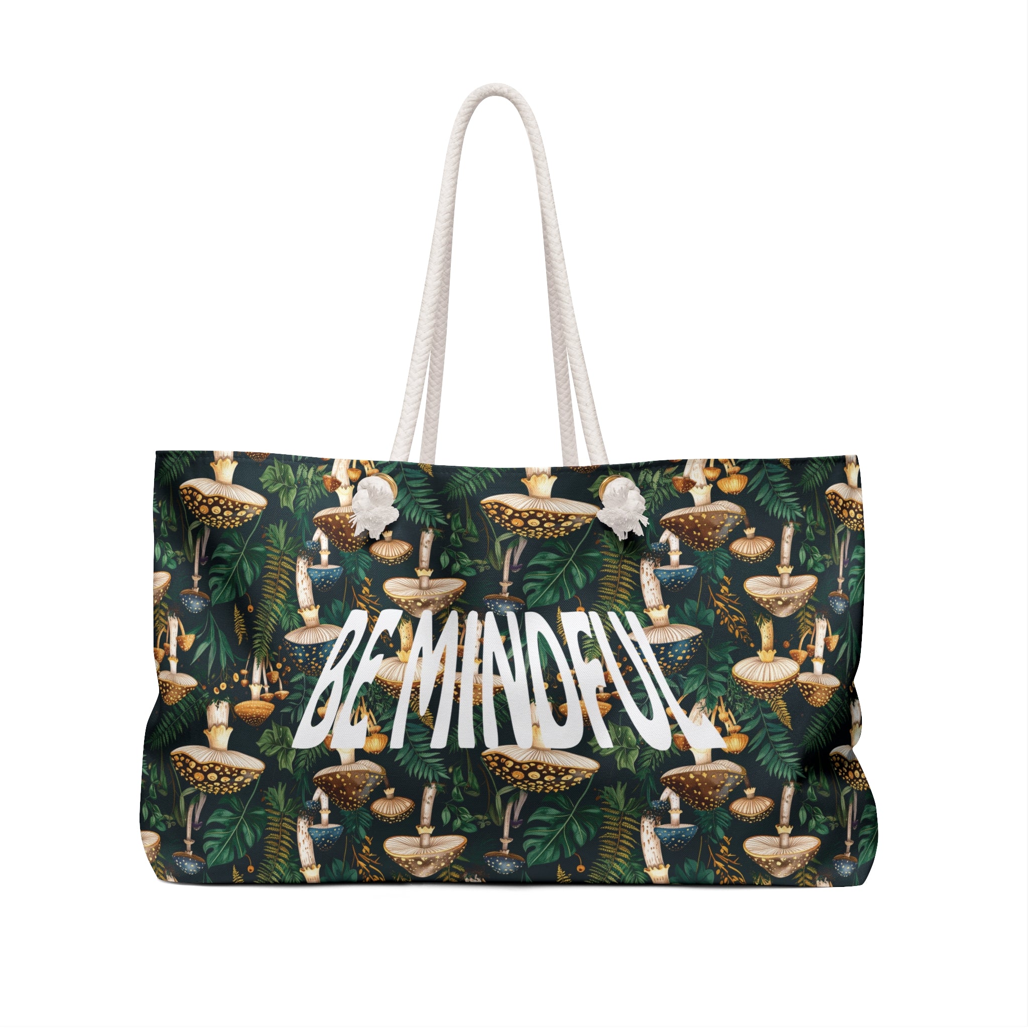 Mushroom Print Weekender Bag