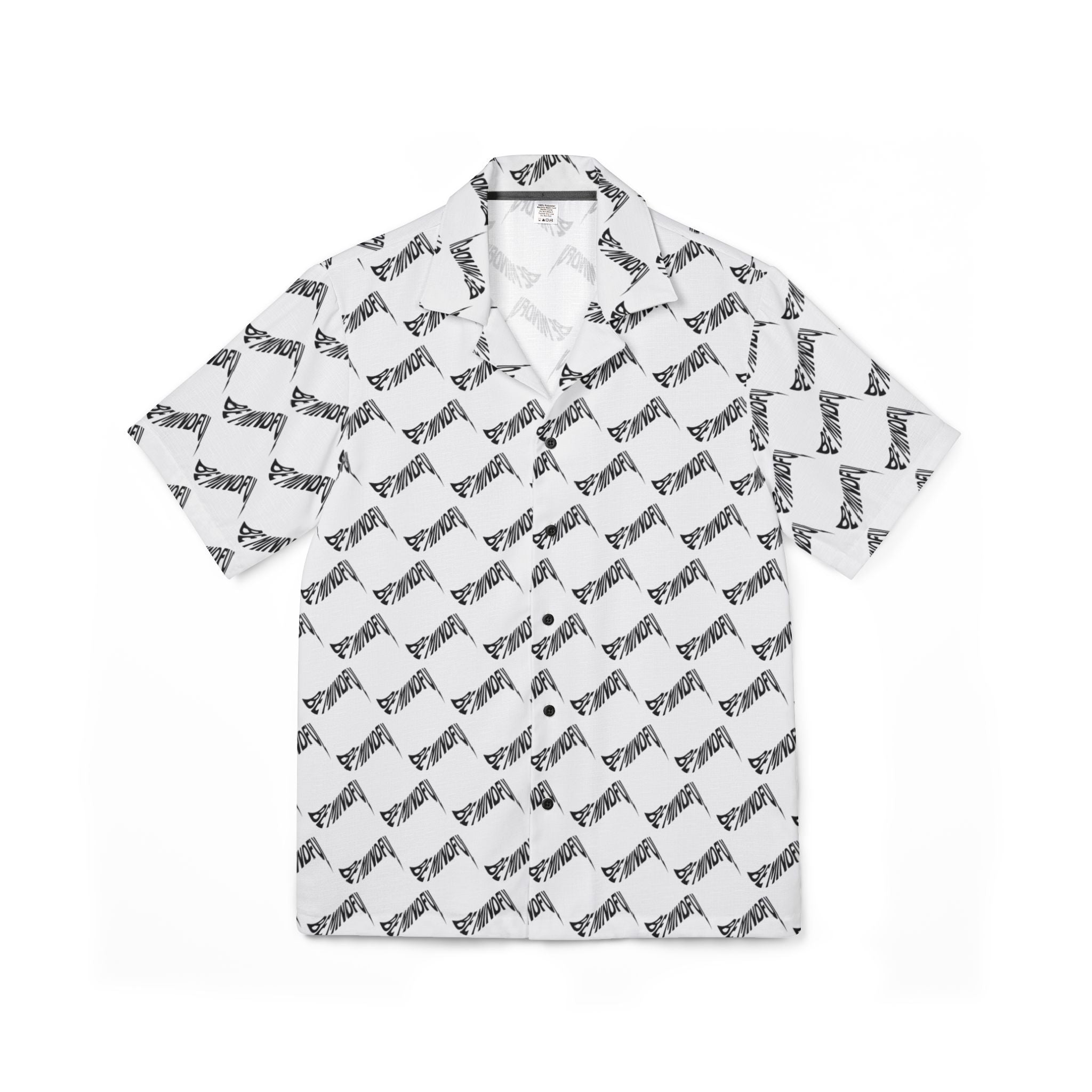 Be Mindful Wave Men's Hawaiian Camp Shirt