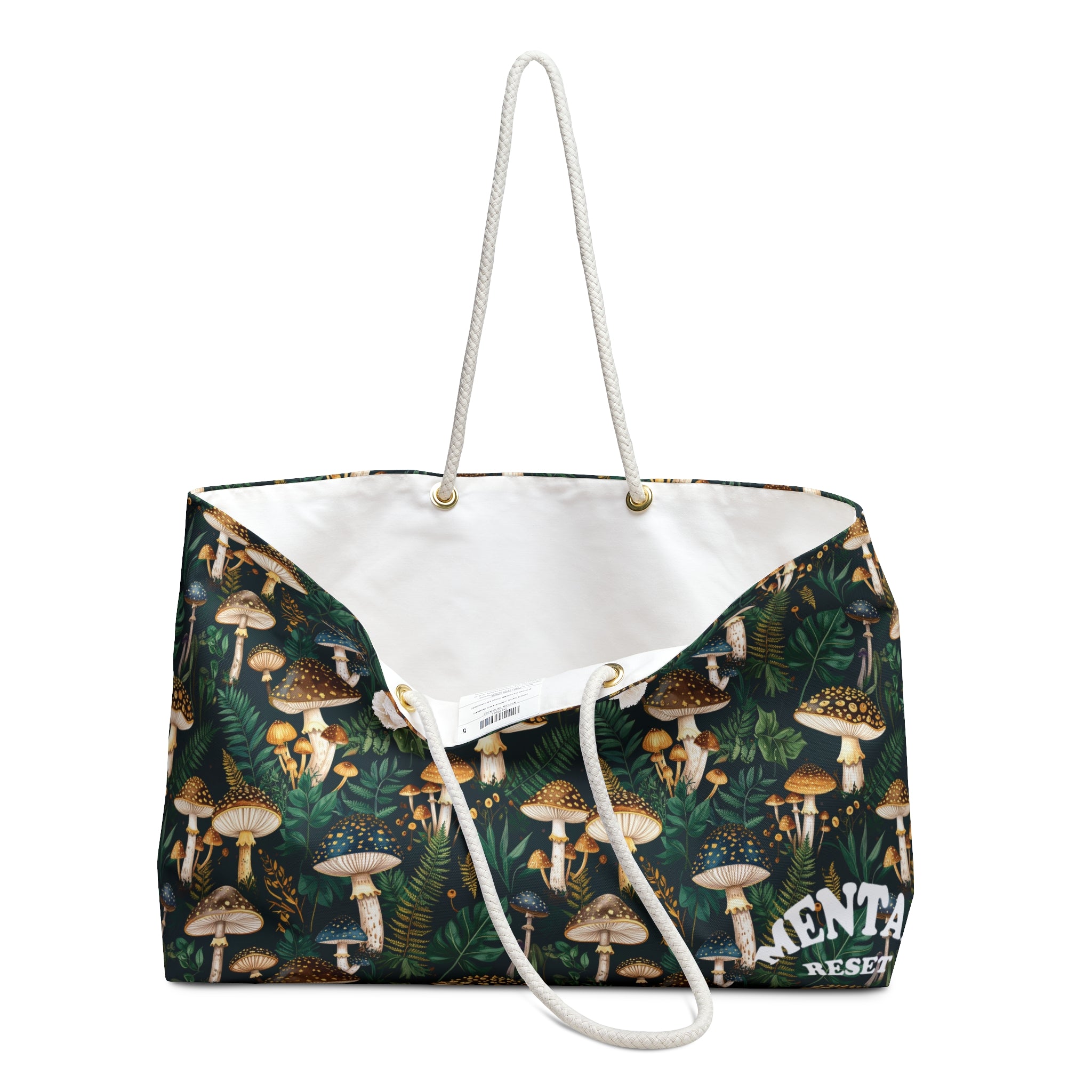 Mushroom Print Weekender Bag