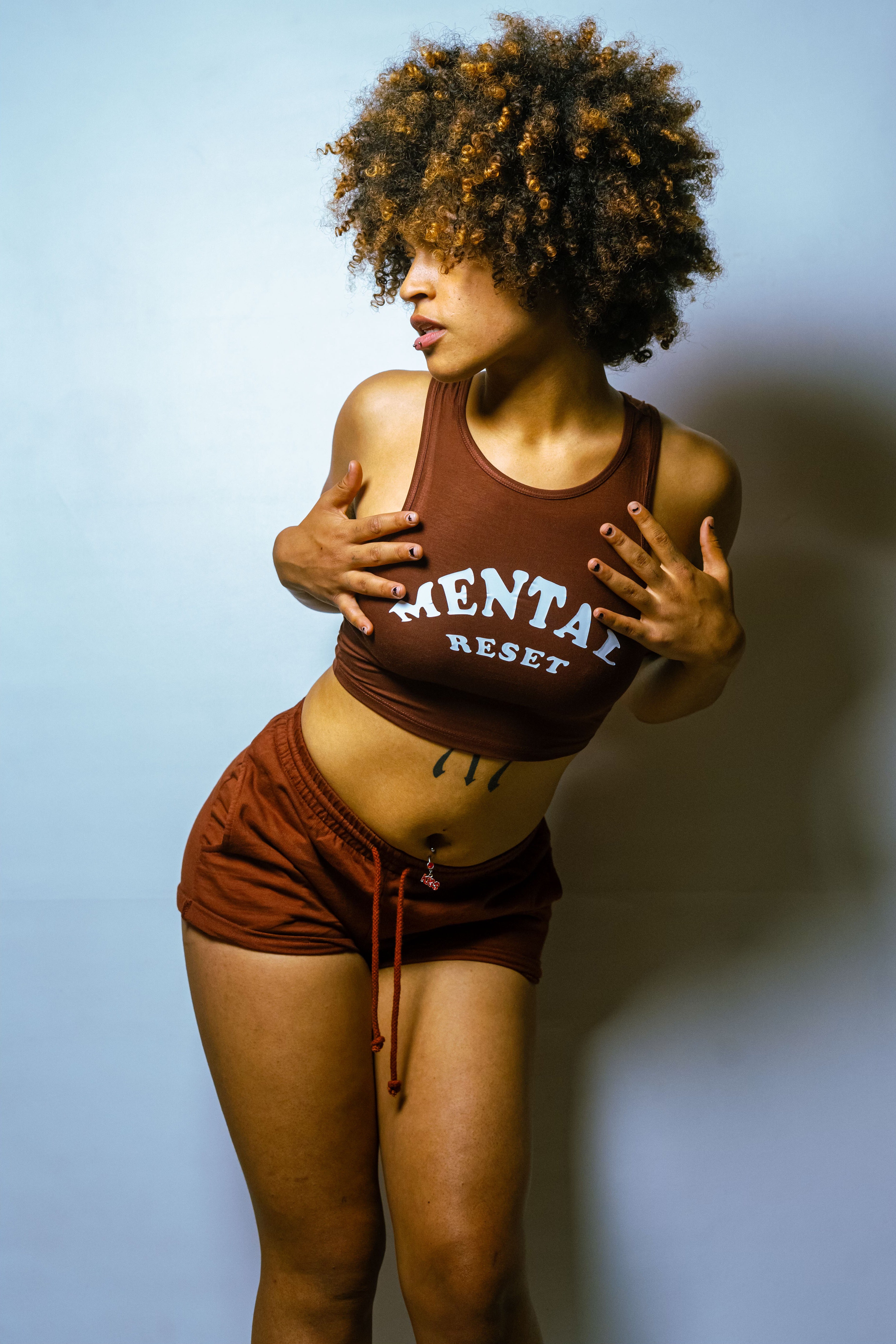 Mental Reset Racerback Crop Top